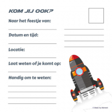 Astronauten Uitnodigingen