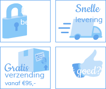 Veilig betalen met iDEAL. Snelle levering. Niet goed, geld terug.