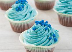 blauwe cupcakes